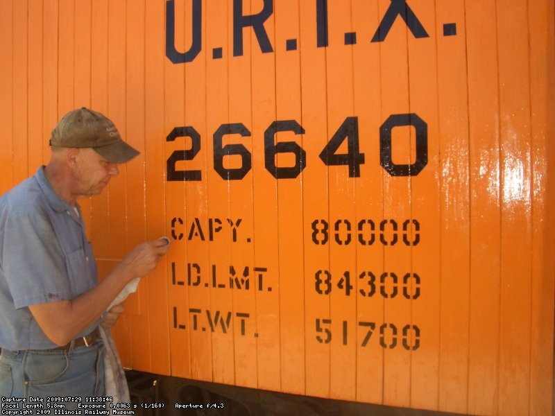 07.29.09 - BOB KUTELLA IS APPLYING MORE RAILCAR WEIGHT AND CAPACITY INFORMATION.