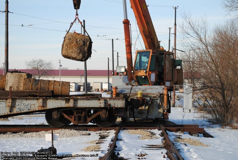 Scrap signal foundations at South Junction Jan 31, 10