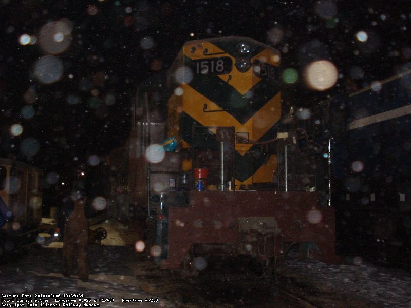 Flash was used to show how much dust and debris was coming off the 1518 after sitting in the shop for years!