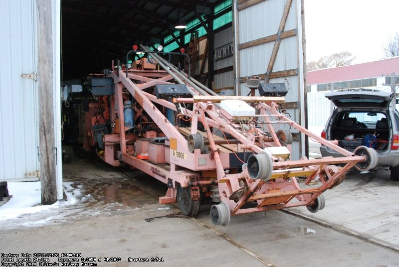 The 6000 takes it's turn over the pit for oil change and service. 