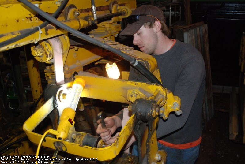 Adam replacing one of the motor mounts since we had the motor out. 