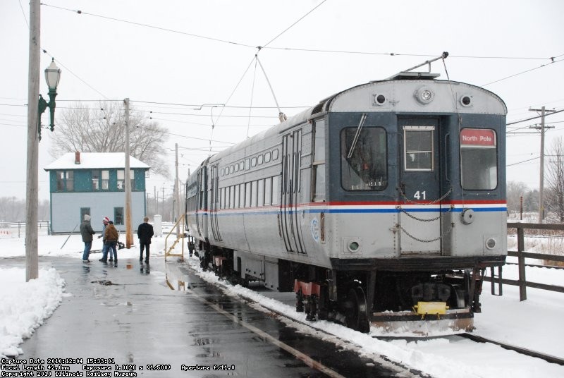 Santa Train boarding passengers on Station 1.
