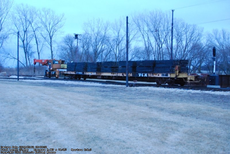 Loaded flat going into yard 11