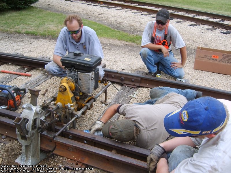 Lining up to drill holes....