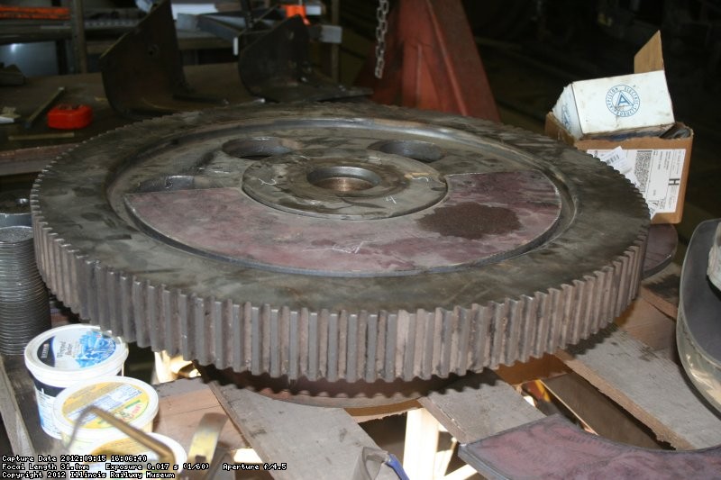 Drive gear awaits welding