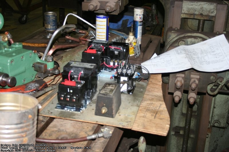 Control electrics being assembled for planer