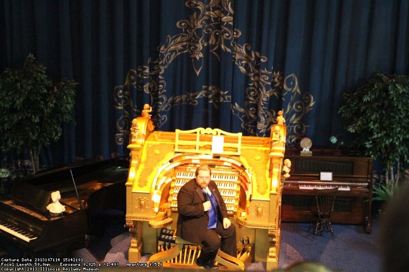 Dave at the Wurlitzer organ