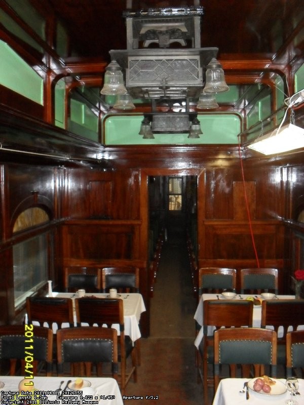 Another pic of interior dining area Notice the brass ceiling fixtures...Mfg by Adams and Westlake in early 1900's 