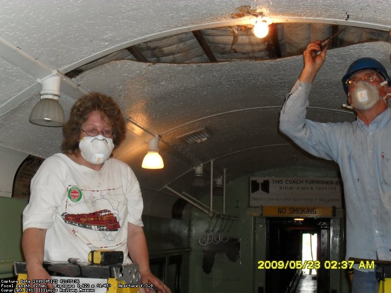 Removing part of old ceiling panel