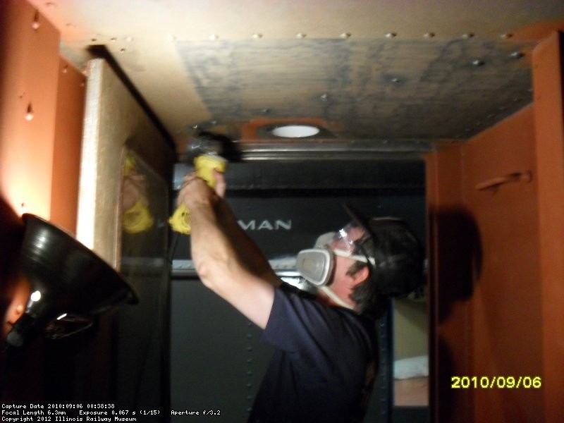 Mark LOVES to wirewheel.   Here he is cleaning  the cleaning in  prep for priming  9-6-10