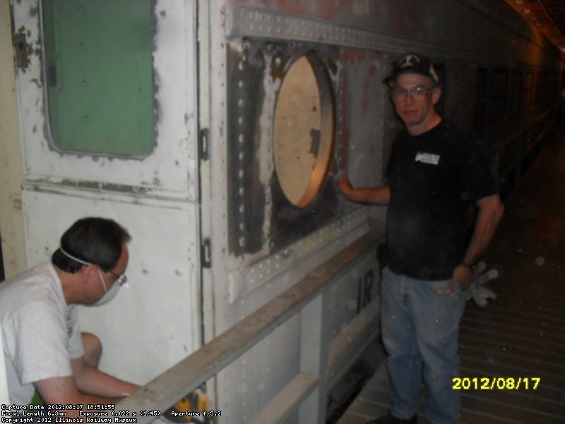 Andy Townsend[standing] and Mike Steigerwald working on our IC 3345 coach buffet 8-17-2012