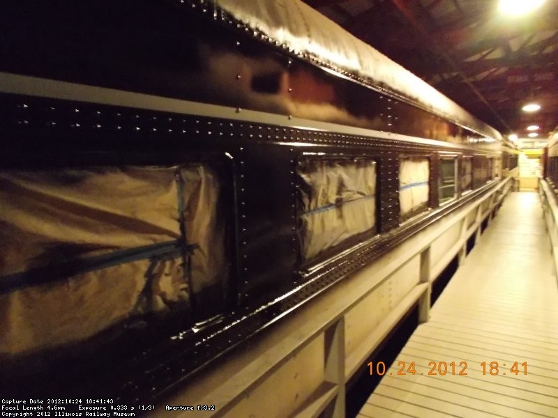 Finished spraying now to remove masking paper and blue tape  10-24-12