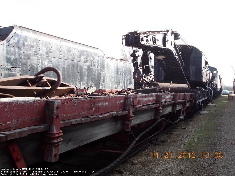 View of steam crane and flat car       11-21-12