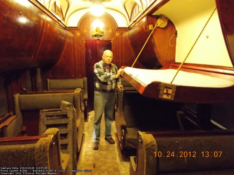 John McKelvey showing restored upper berth springs 10-24-12