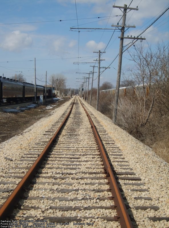 Looking west on the main from  near barn 2