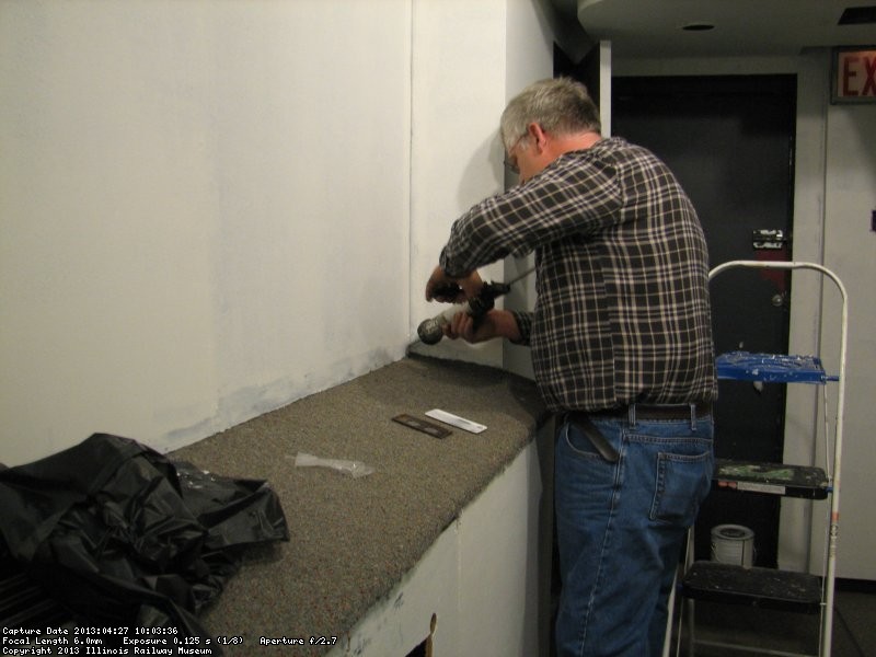 2nd Exhibit Car - After Shelly finished the primer, Mike sealed the seams.