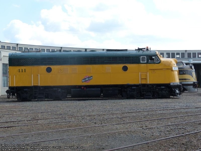 C&NW 411 with FT demonstrator EMDX 103, the locomotive that paved the way for all other F-units - Photo by Brian LaKemper