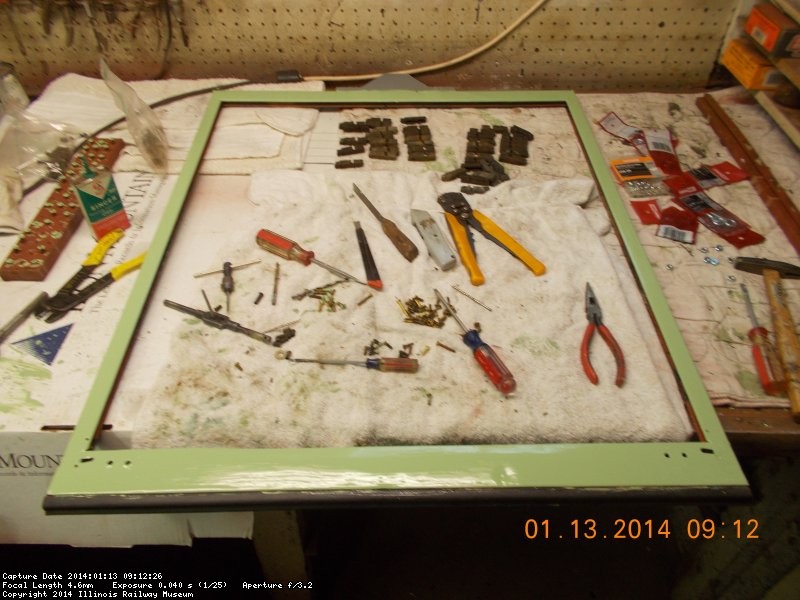 Painted brass frame.   One of 18 frames rebuilt and repainted for 2612 All work preformed in Roger basement winter 2013-2014