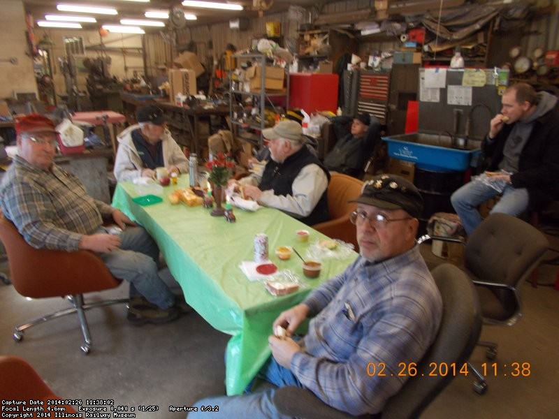 Lunchtime on any given Wednesday.  Paul ,Pete, John, Rich and crew   DSCN0738