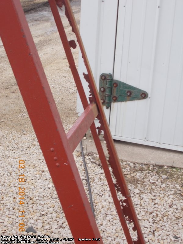  all the nickel seat frames are in this bad of shape.  They will be rebuilt by R&B Metal of Woodstock.   3-18-14  DSCN0761