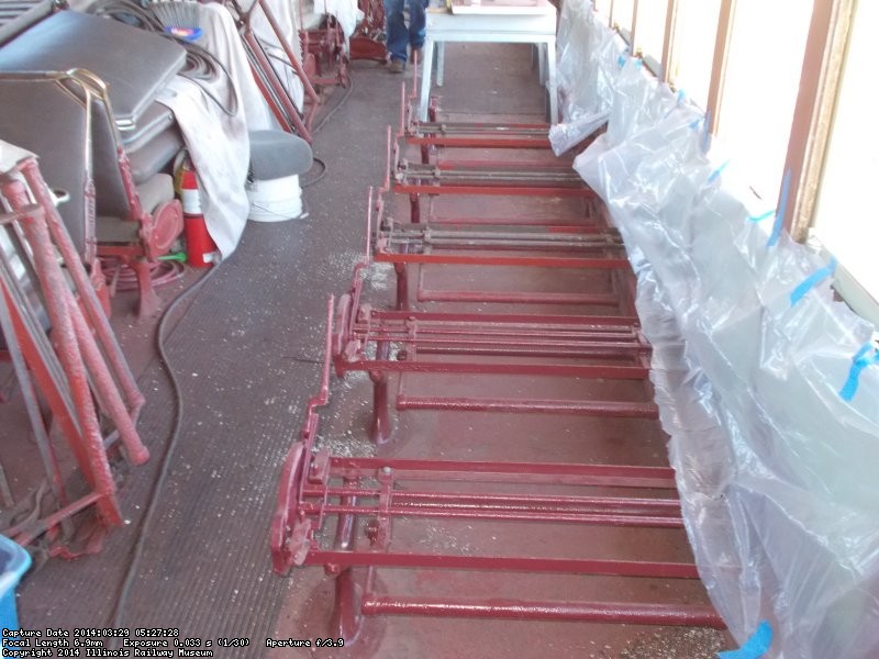 Gary and I installed three more seat frames.    3-29-14     DSCN0773