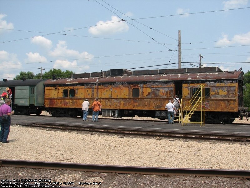Prior to coach train operation, visitors were able to take a look inside the X-5000 - Photo by Chuck Trabert