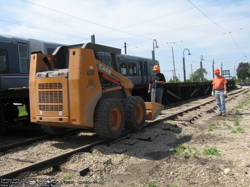 Dave riding the rails with more ballast