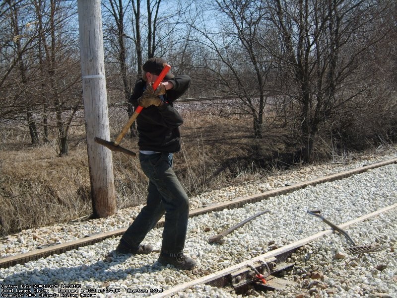 Adam driving the spikes after another joint repair