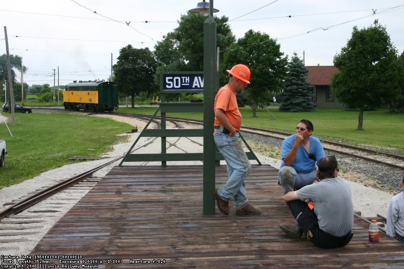 Track Dept (Frank, Andy, Matt) chill after a hard day