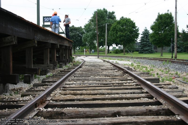 Newly rebuilt track - looking north