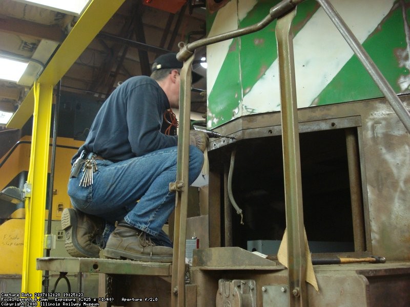 Roger B drilling out bolts that broke off 