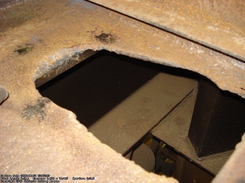 The drain for the toilet was here and this hole will be covered up with a piece of steel, 04-12-08