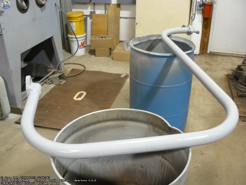The first main res pipe all painted up.