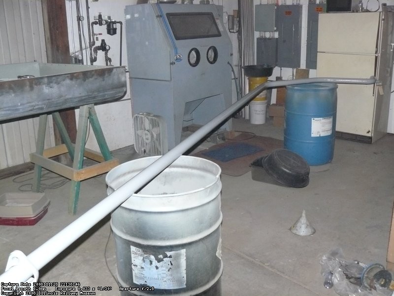 The longest of the main res pipes ready for paint.