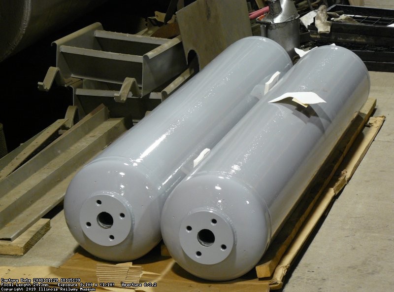 Two main reservoir tanks painted.