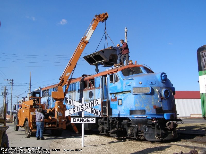 Lowering the hatch into position