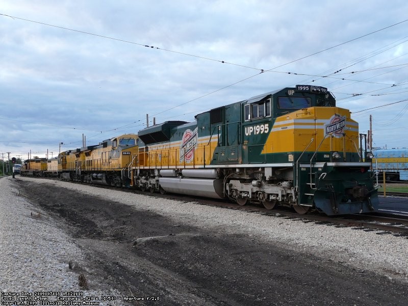 UP 1995, CNW 8701, CNW 8646 on display from the UP, share the picture with IRM's own CNW 4160 and recently donated CNW 6847.