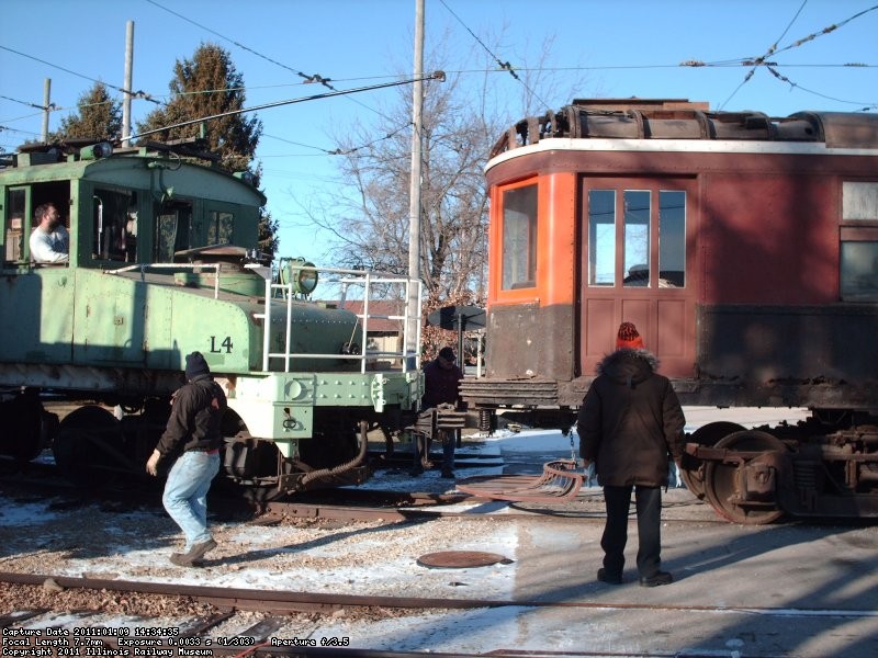 Michigan Electric 28 emerging from Barn 4 on 9-Jan-11