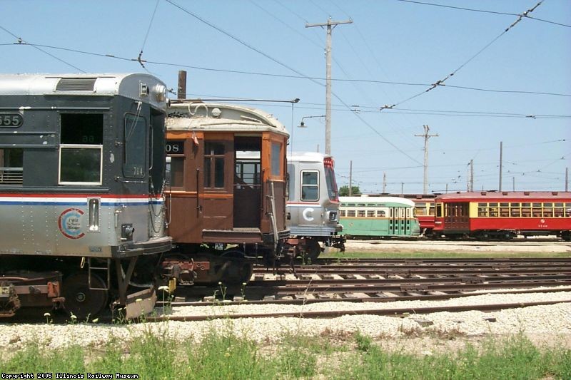 Quite a collection of equipment lineing up for the 4th of July trolley parade in 2002.