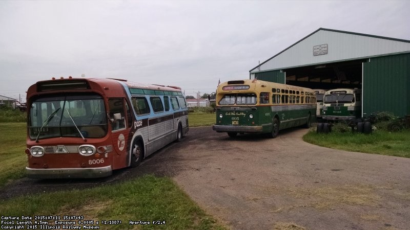 After 15 years of dormancy, the Chicago Motor Coach 605 has been brought back to life.  It will be enjoying the outdoors for a little while.