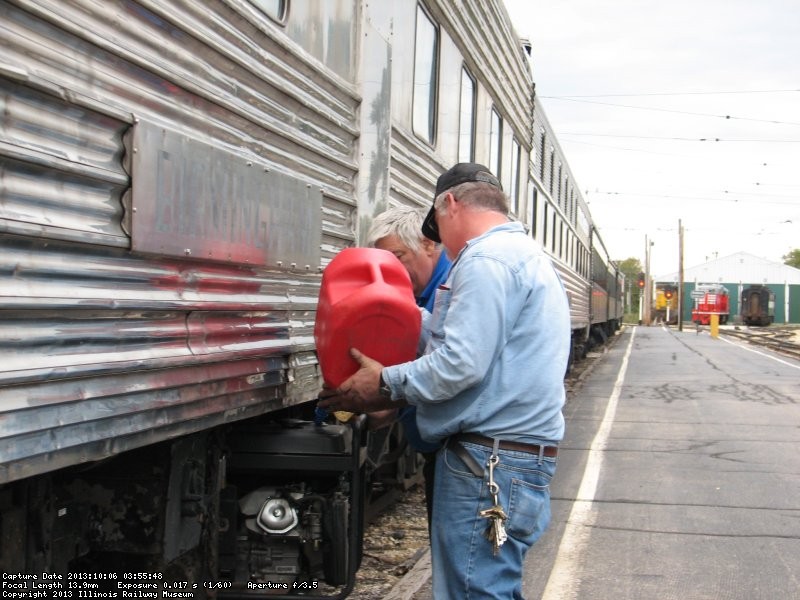 Mark Gellman and Mike Baksic filling up the generator fuel