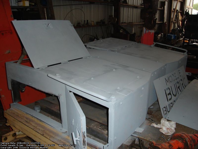 Engine hood in primer