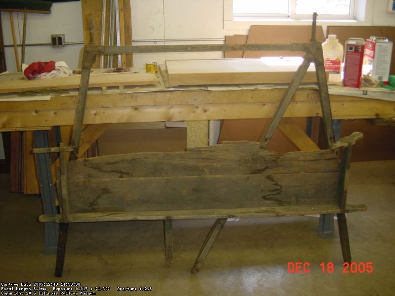 12.18.05 - THE TOOL HOLDER SIDE OF THE ADAMS SPEEDER PRIOR TO RESTORATION COMMENCING.