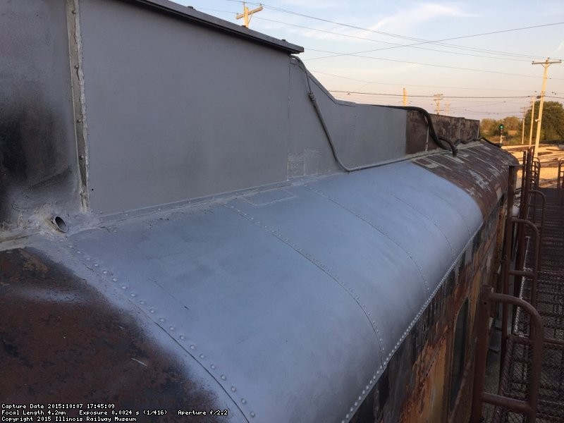 Close-up of the primed section of Dynamometer roof - Photo by Warren Newhauser