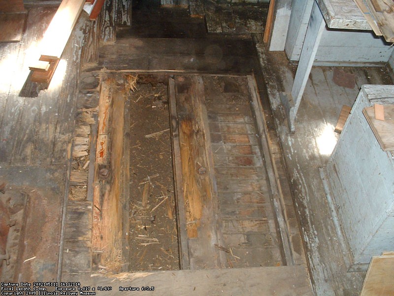 Rotten floorboards removed