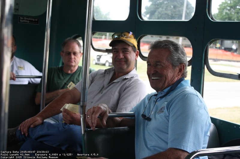 Bill chatting with members Dave Diamond, Bill Wulfert and President Joe Stupar during the first trip.