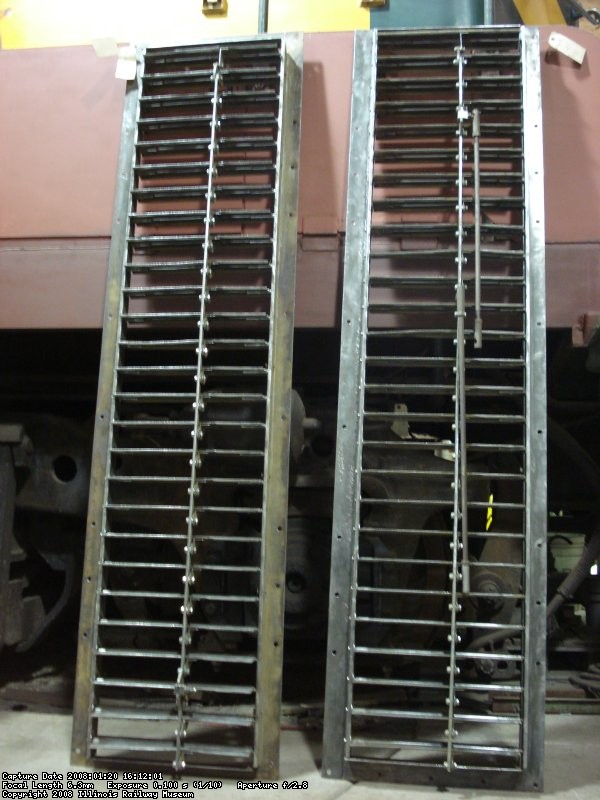 Pair of radiator shutters needle chipped and wire wheeled
