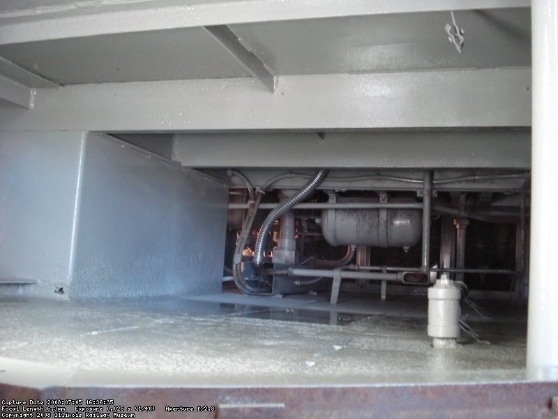 View under the short hood in the sub floor; all painted 
