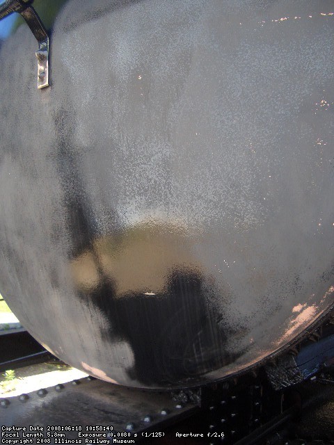 06.18.08 - A VIEW OF THE A TANK HEAD THAT HAS BEEN PREPARED FOR REPAINTING.