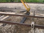 Tie insertion on station track 2